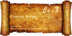 Cserny Norma névjegykártya